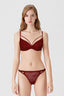 BLS | Antona Wired And Pushup Lace Bra Set | Burgundy | Best Price in Pakistan original skincare product Pakistan