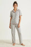 BLS | Pajama set | Short sleeves with long pants | Grey | Best Price in Pakistan original skincare product Pakistan