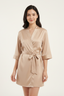 BLS | Satin Short Robe | Misty Beige | Best Price in Pakistan original skincare product Pakistan