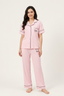 BLS | Short sleeves with long pants Pajama Set | Pink | Best Price in Pakistan original skincare product Pakistan