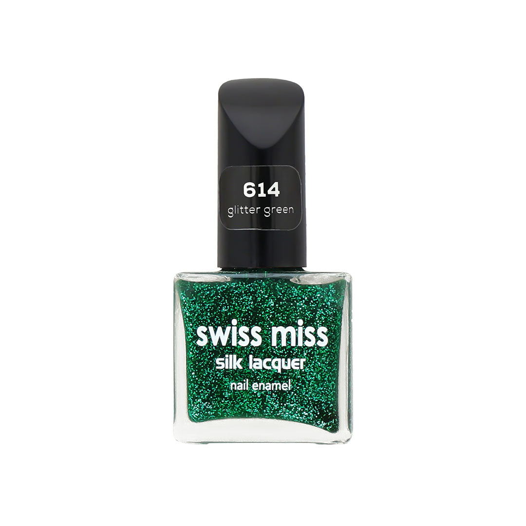 Swiss Miss | Glitter Green (614) | Nail Polish | Best Price in Pakistan original skincare product Pakistan مرکزی تصویر