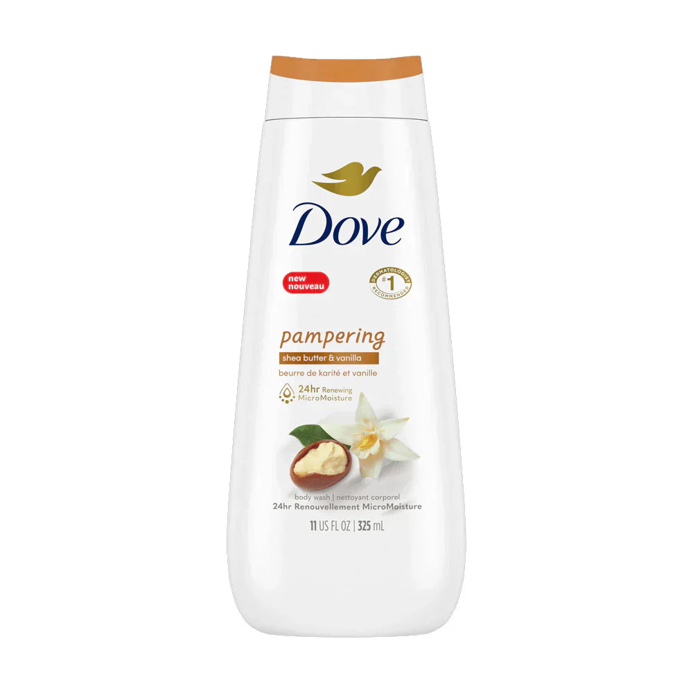 Dove Pampering Shea Butter & Vanilla Body Wash 325ml | Best Price in Pakistan original skincare product Pakistan مرکزی تصویر