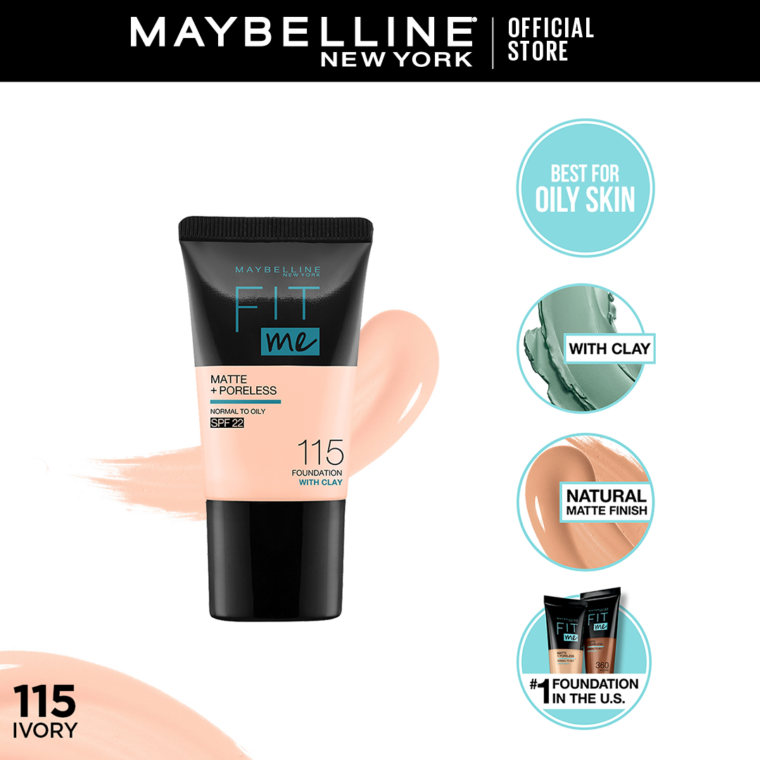 MAYBELLINE FIT ME FDT MAT PORE TUBE 115 IVORY 18ML | Best Price in Pakistan original skincare product Pakistan
