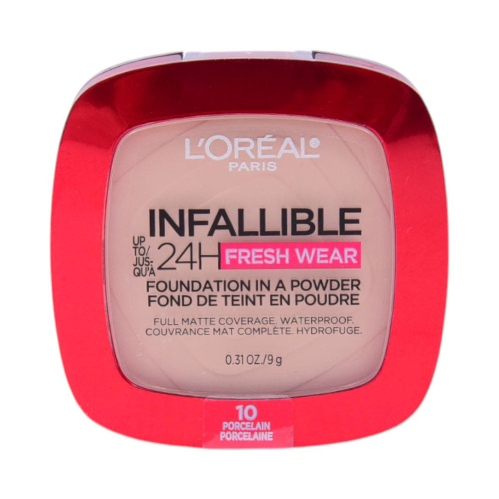 LOREAL INFALLIBLE 24H FOUNDATION POWDER 10 PORCELIAN 9G | Best Price in Pakistan original skincare product Pakistan