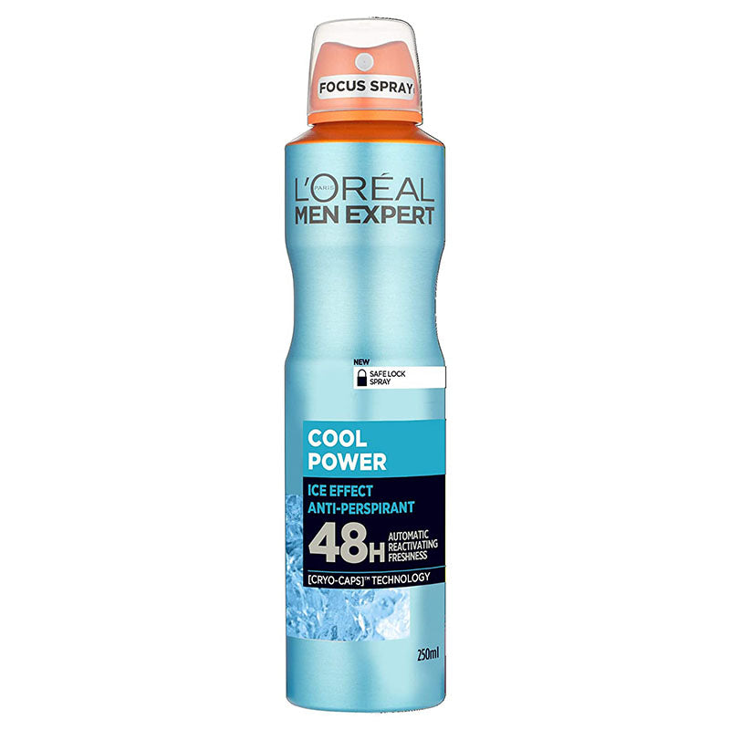 L'Oreal Men Expert 48H A/P Deodorant Spray Ice Effect Cool Power 250Ml | Best Price in Pakistan original skincare product Pakistan
