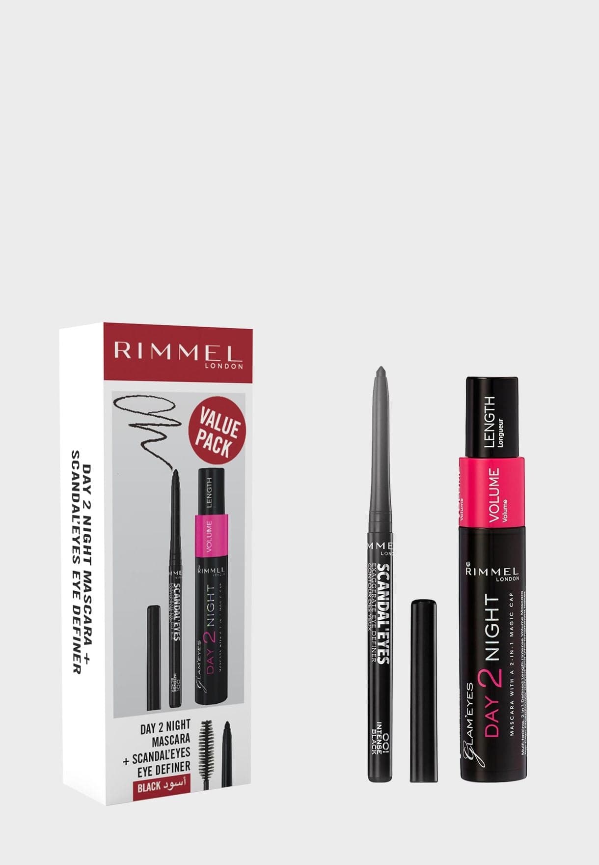 Rimmel Day to Night Mascara + Scandal Eyes Eye Definer | Best Price in Pakistan original skincare product Pakistan