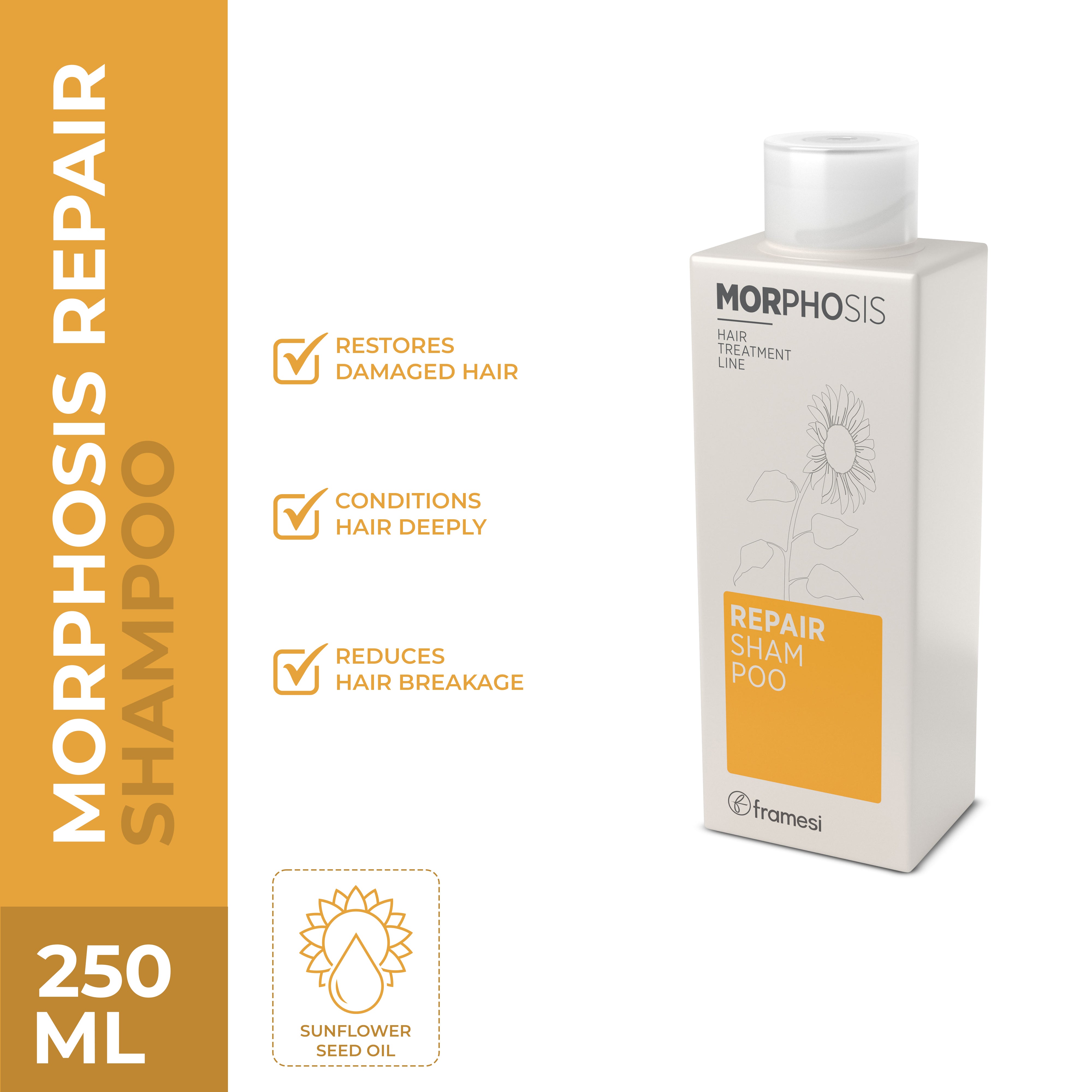 Framesi | Morphosis Repair Shampoo 250 ml | Best Price in Pakistan original skincare product Pakistan مرکزی تصویر