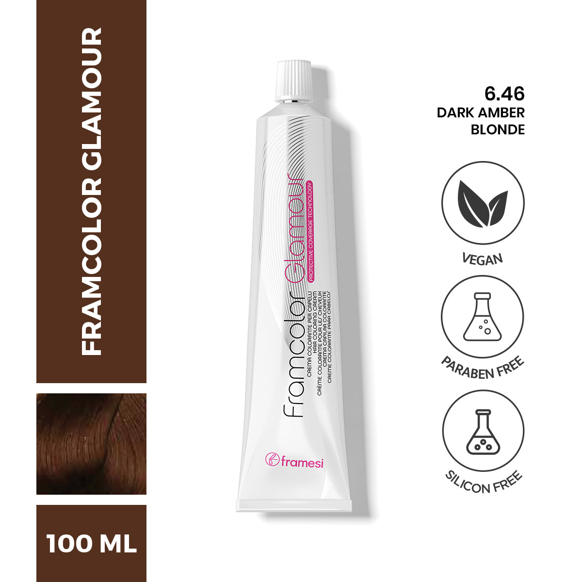 Framesi | FramColor Glamour | 6.46 Dark Amber Blonde | Best Price in Pakistan original skincare product Pakistan مرکزی تصویر