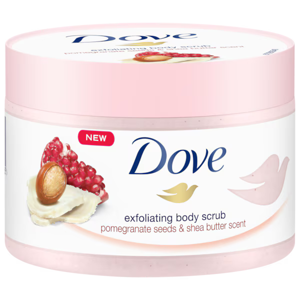 Dove Body Scrub Pomegranate Seeds & Shea Butter Scent 225Ml | Best Price in Pakistan original skincare product Pakistan