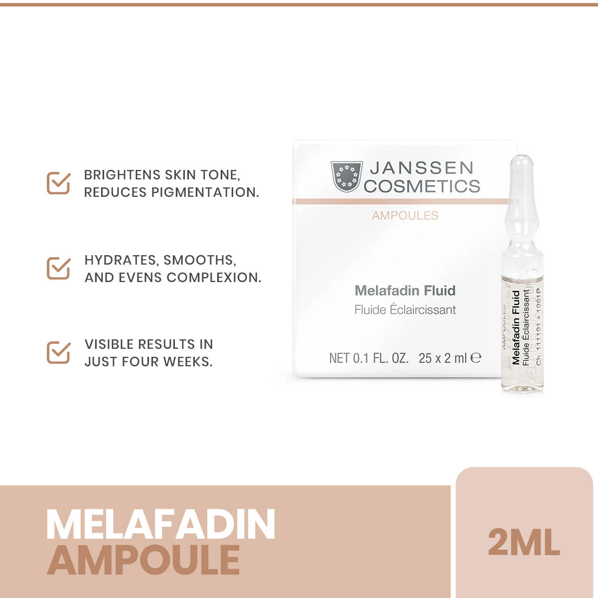 Janssen | Melafadin Fluid 2 ml | Best Price in Pakistan original skincare product Pakistan مرکزی تصویر
