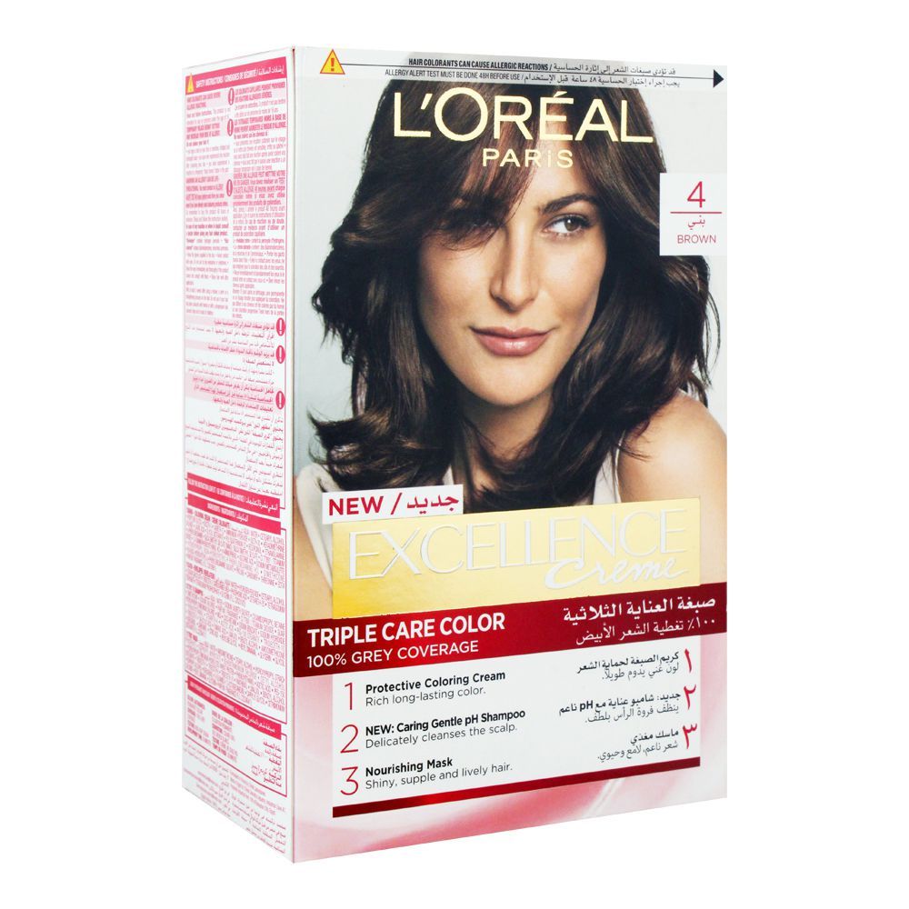 L'Oreal Paris Excellence Creme Hair Colour #4 Brown | Best Price in Pakistan original skincare product Pakistan