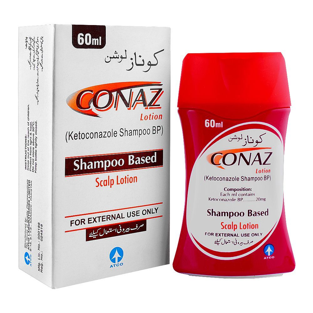 ATCO Laboratories Conaz Shampoo Based Scalp Lotion | 60ml | Best Price in Pakistan original skincare product Pakistan