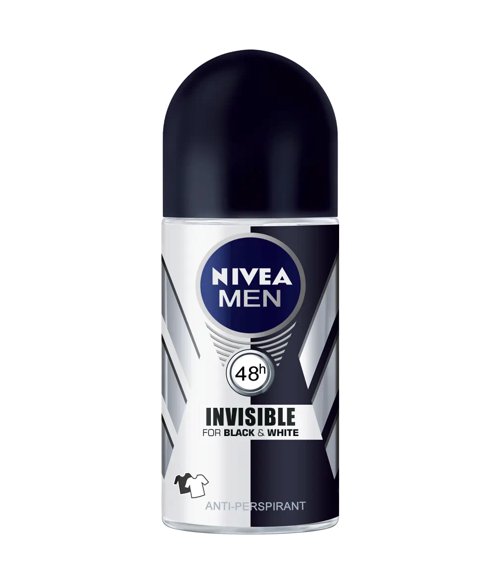 Nivea- Deodorant Roll On Men Black & White Invisible | 50Ml | Best Price in Pakistan original skincare product Pakistan Main image