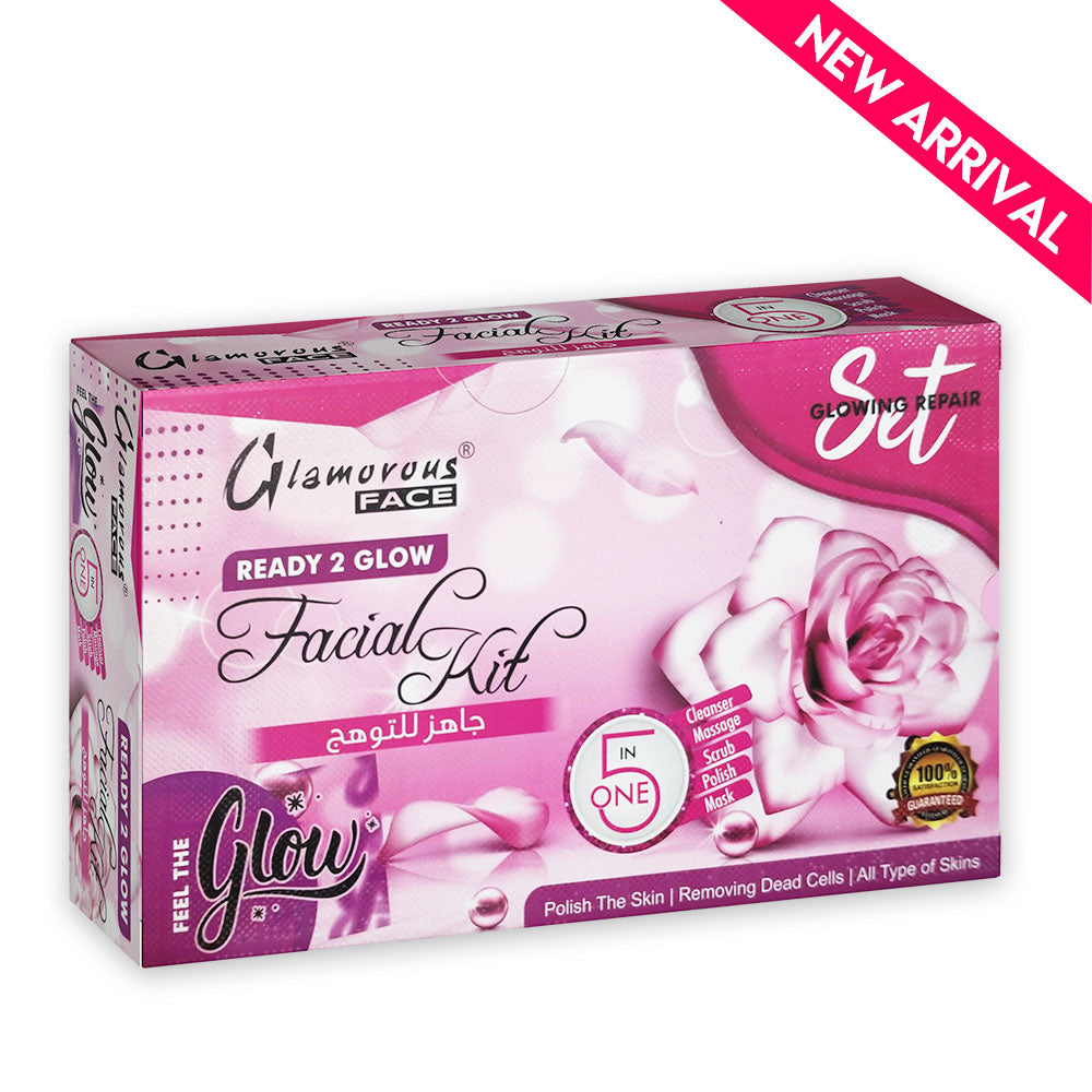 Glamorous Face | 5 in 1 Facial Kit | Ready 2 Glow | Best Price in Pakistan original skincare product Pakistan