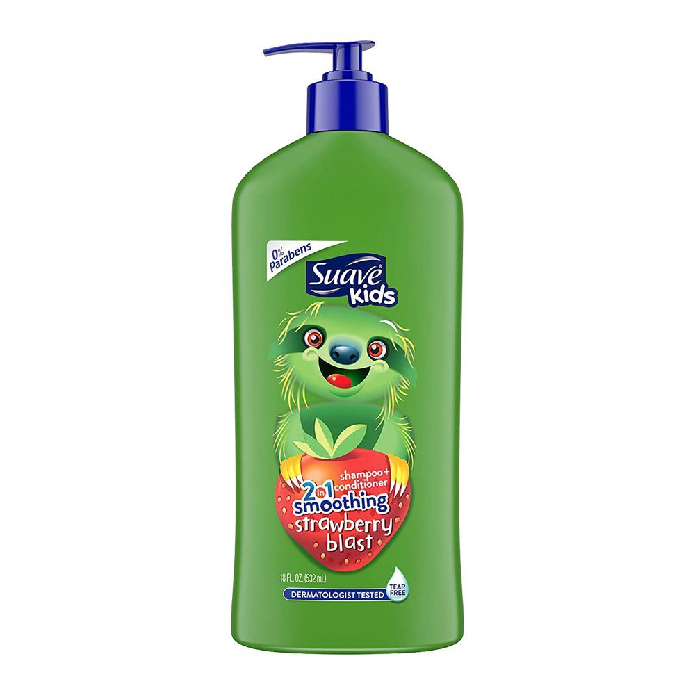 Suave Kids 2In1 Shmp+Cond Strawberry Blast Pump 18Oz/532Ml | Best Price in Pakistan original skincare product Pakistan