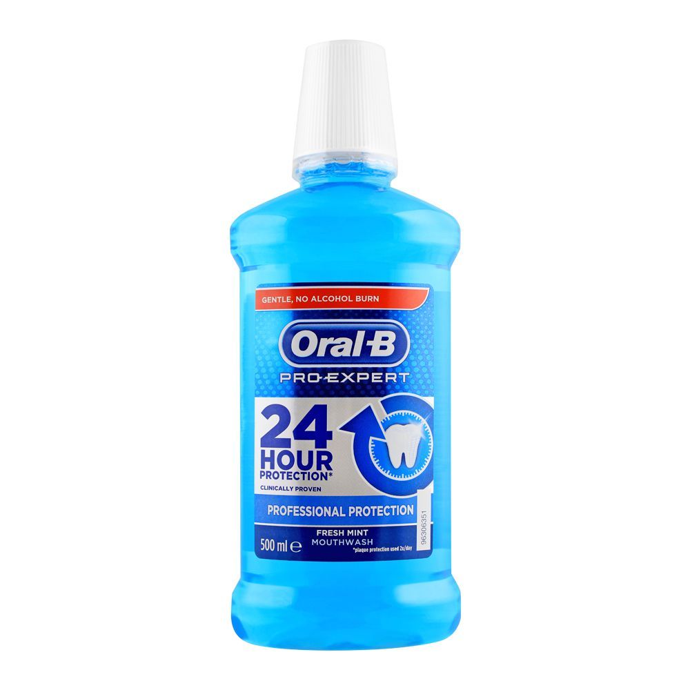 Oral B Mouth Wash Pro Expert Protection Fresh Mint 500Ml | Best Price in Pakistan original skincare product Pakistan Main image