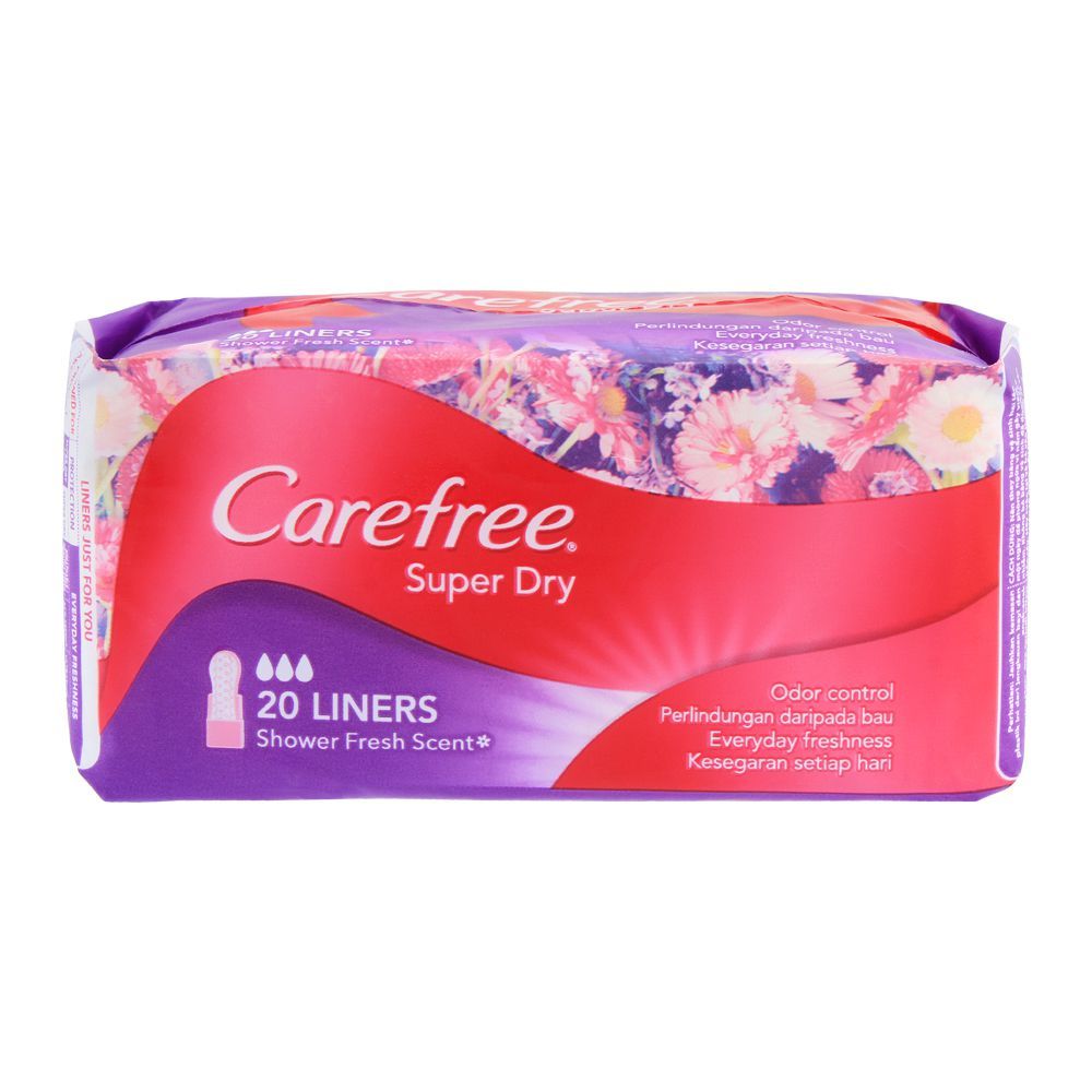 Care Free | Liners Super Dry Shower Fresh Scent | 20'S | Best Price in Pakistan original skincare product Pakistan