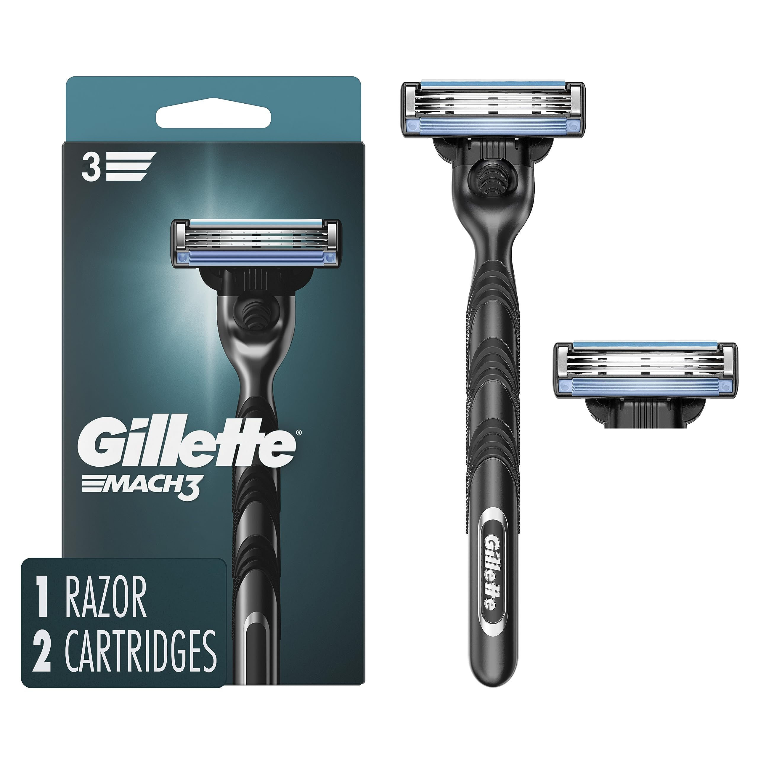Gillette Mach3 Razor Handle & 2 Blade Refills | Best Price in Pakistan original skincare product Pakistan
