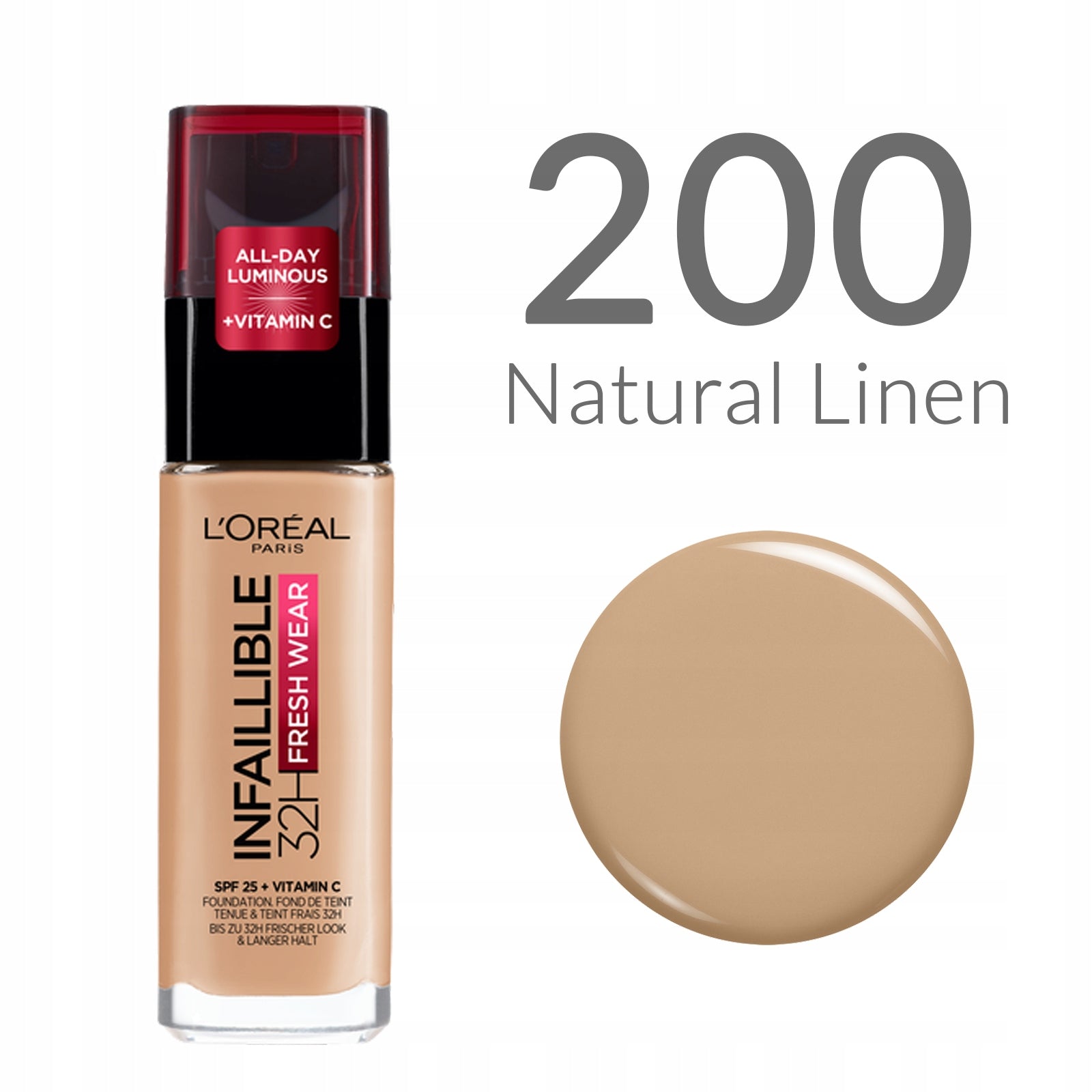 L'Oreal Paris Infallible Up To 24H Fresh Wear Foundation Powder Linen 200 | Best Price in Pakistan original skincare product Pakistan