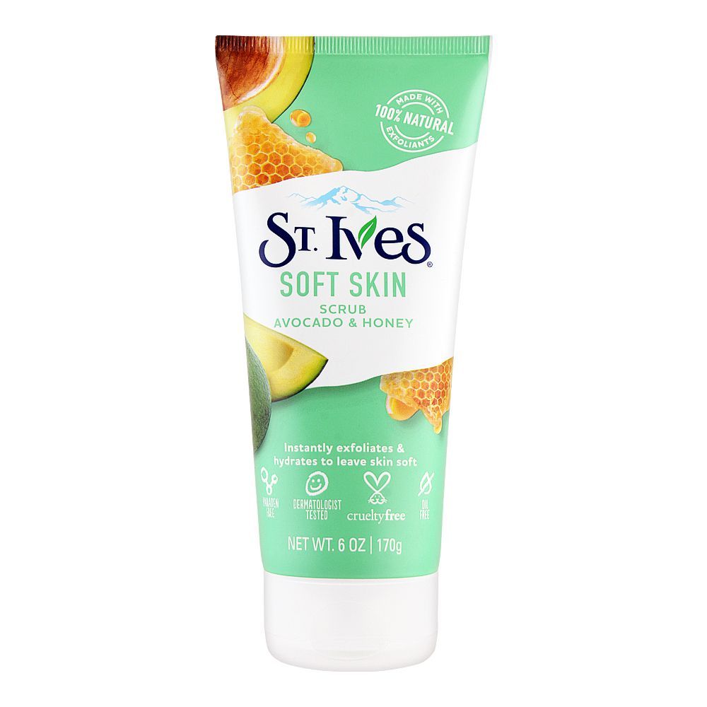 St. Ives |  Face Scrub Soft Skin Avocado & Honey 6Oz/170G | Best Price in Pakistan original skincare product Pakistan