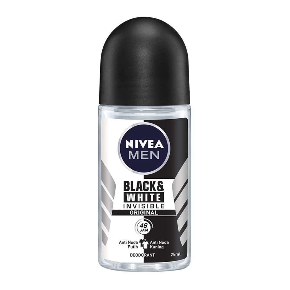 Nivea | Deodorant Roll On Men Invisible Black & White | 25Ml | Best Price in Pakistan original skincare product Pakistan مرکزی تصویر