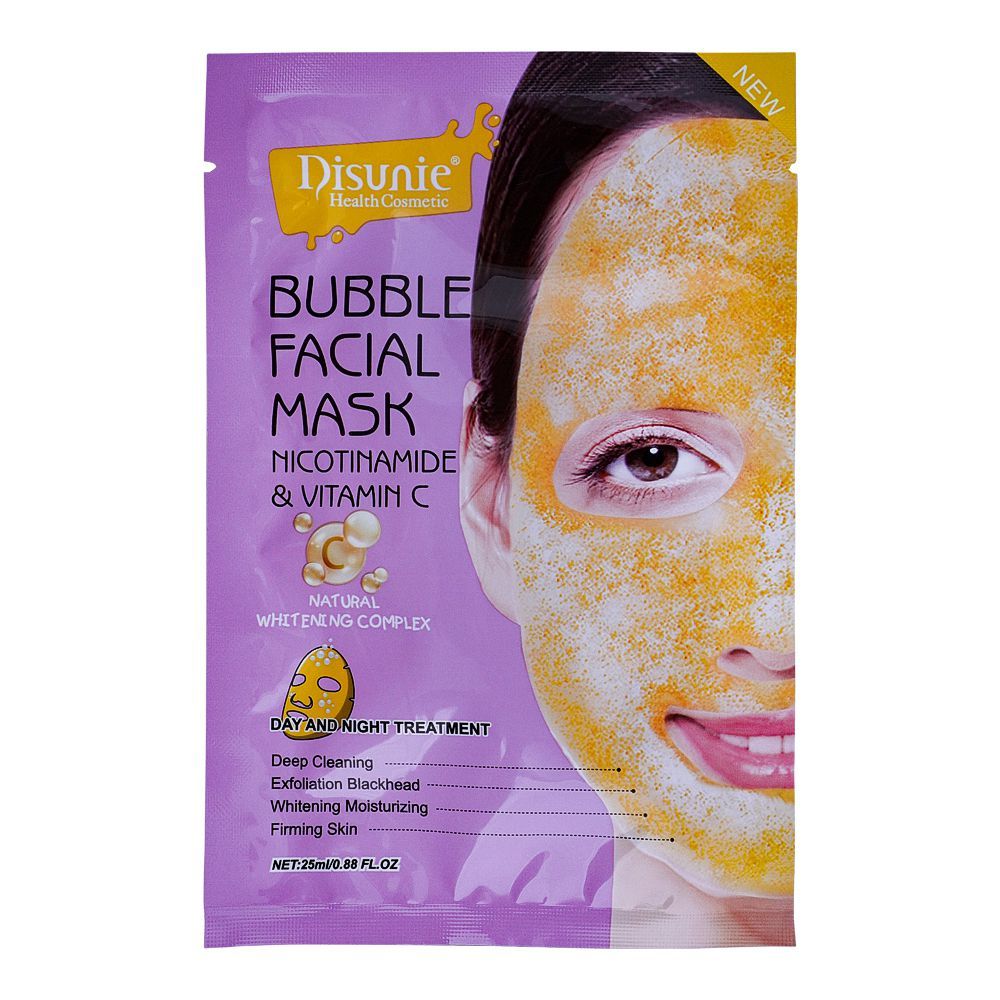 Disunie Bubble Facial Mask Nicotinamide Vitamin C 1 'S | Best Price in Pakistan original skincare product Pakistan