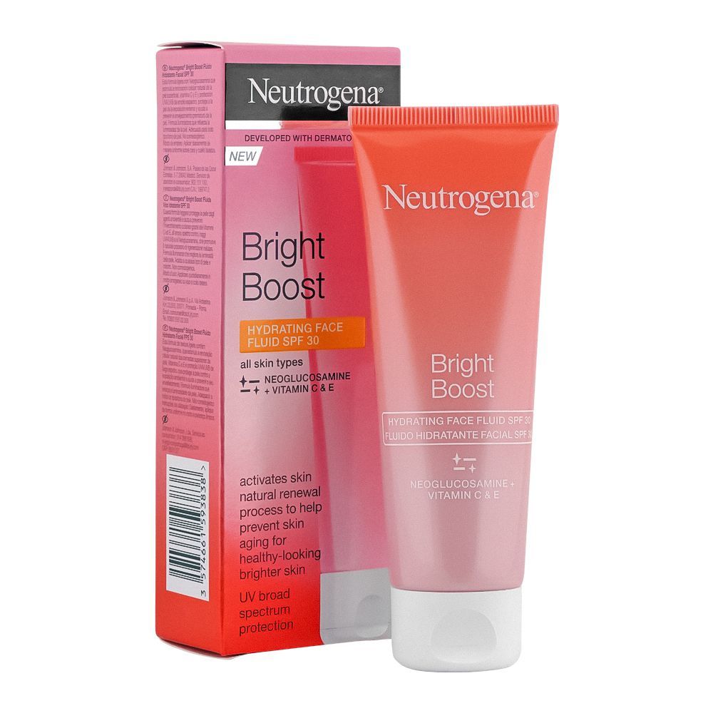 Neutrogena Bright Boost Hydrating Face Fluid Spf30 50Ml | Best Price in Pakistan original skincare product Pakistan