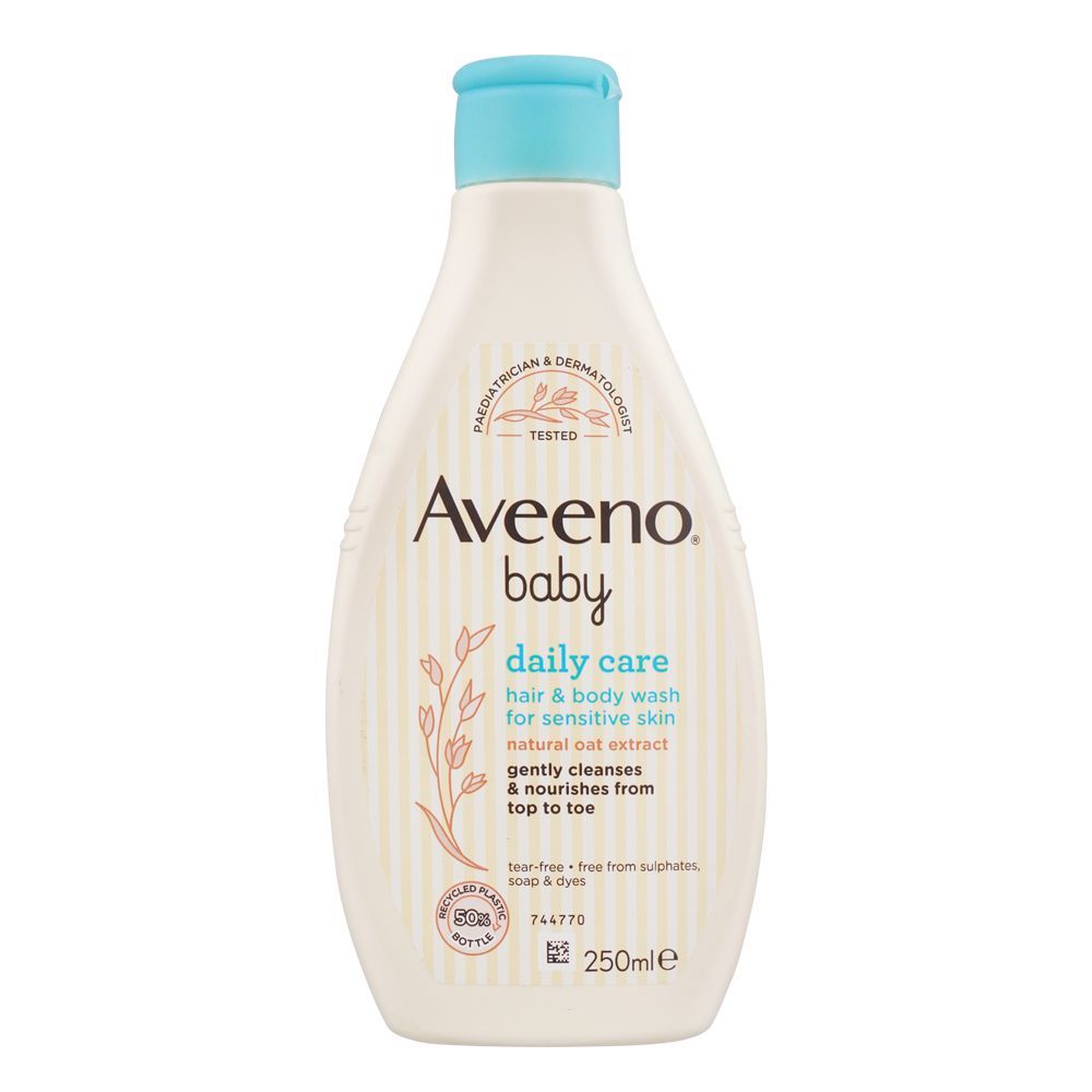 Aveeno Baby Daily Care Hair & Body Wash Natural Oat Extract 250ML | Best Price in Pakistan original skincare product Pakistan