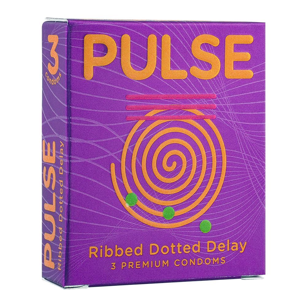 Pulse | Ribbed Dotted Delay 3 Premium Condoms | Best Price in Pakistan original skincare product Pakistan