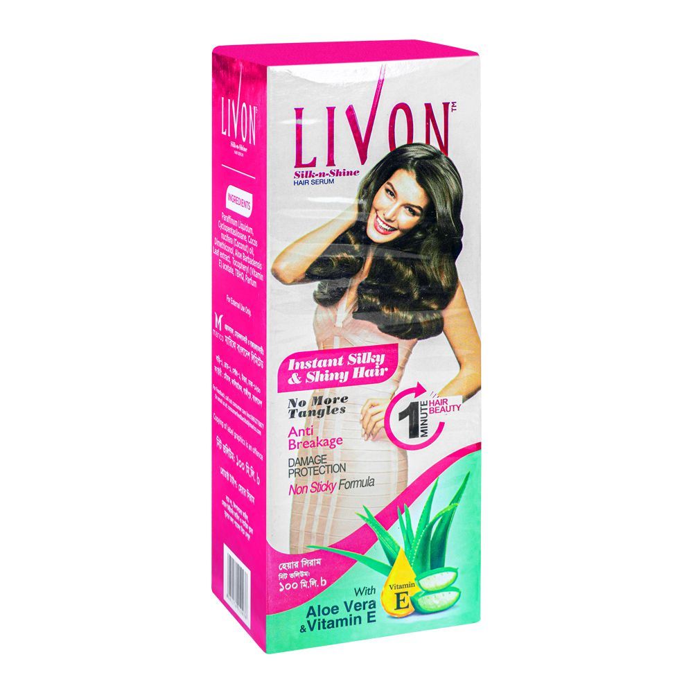 Livon Aloe Vera & Vitamin E Instant Silky & Shiny Hair Serum 50ml | Best Price in Pakistan original skincare product Pakistan Main image