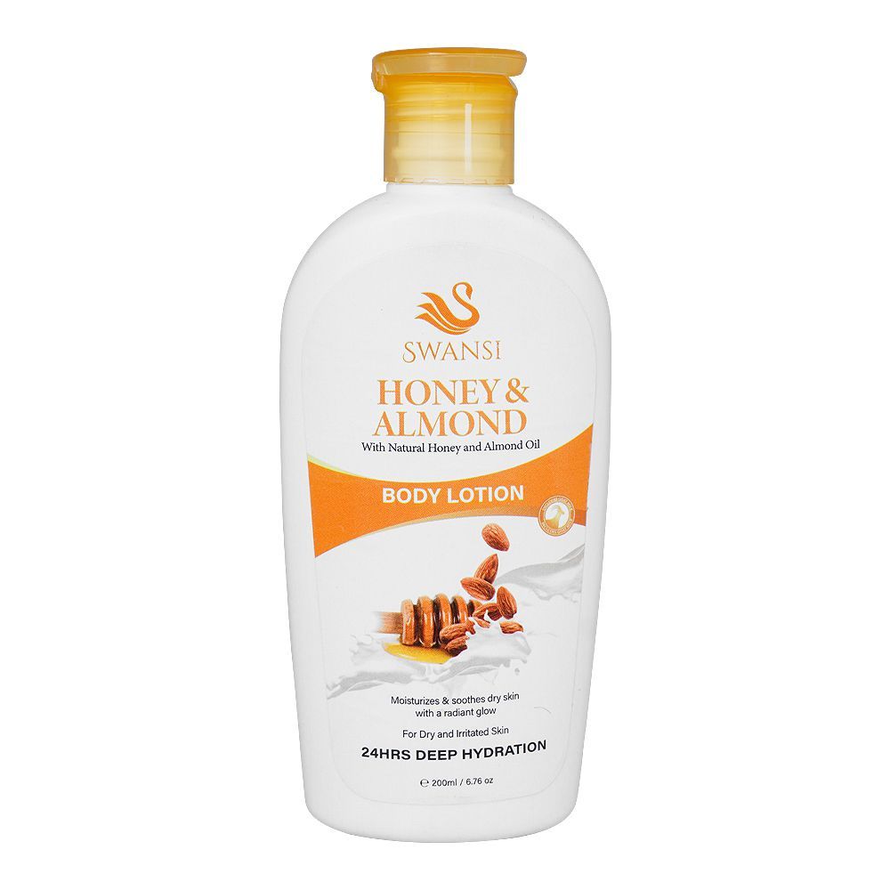 Swansi Honey & Almond body lotion 200ml | Best Price in Pakistan original skincare product Pakistan مرکزی تصویر