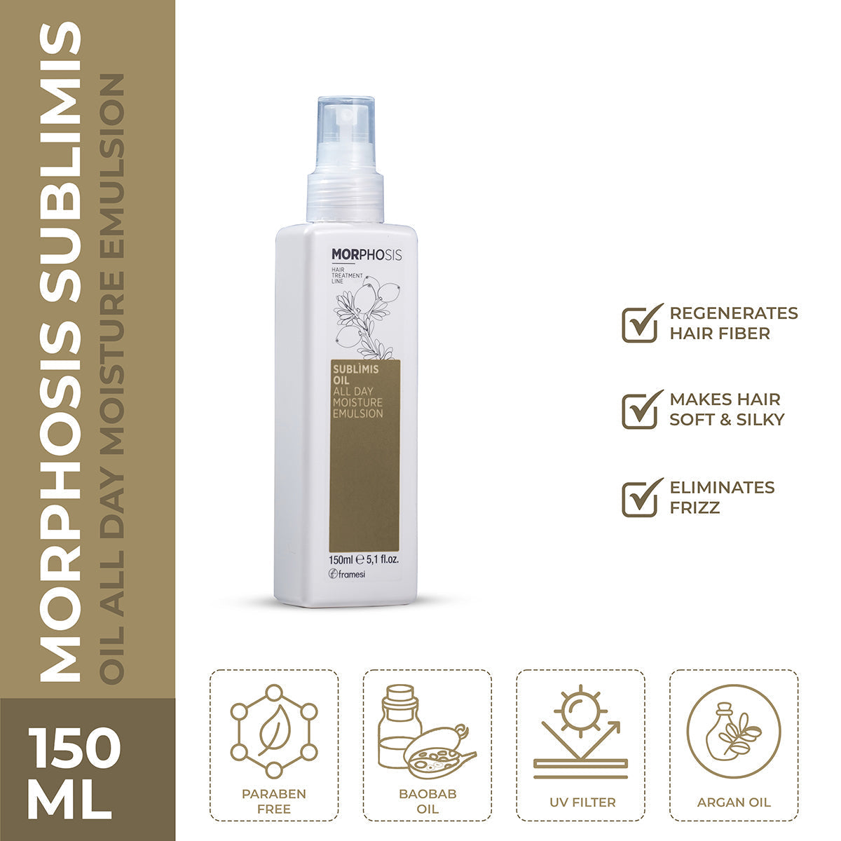 Framesi | Morphosis Sublimis Oil All Day Moisture Emulsion 150 ml | Best Price in Pakistan original skincare product Pakistan