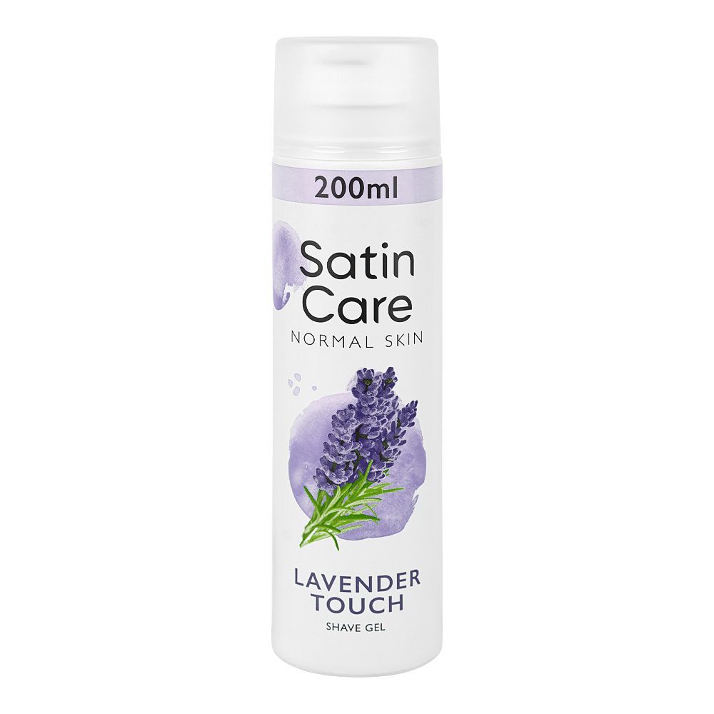 Gillette Shave Gel Satin Care Normal Skin With Lavender 200Ml | Best Price in Pakistan original skincare product Pakistan