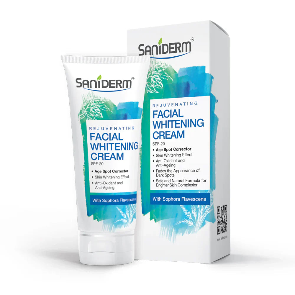 Saniderm Facial Whitening Cream SPF 20 With Sophora Flavescens | Best Price in Pakistan original skincare product Pakistan