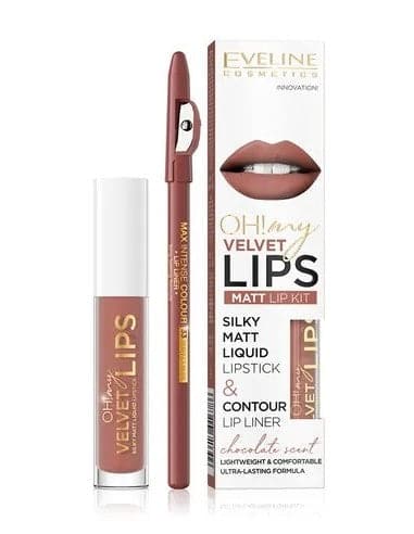 Eveline Oh My Lips Liquid Matt Lipstick & Lip Liner | 12 | Best Price in Pakistan original skincare product Pakistan