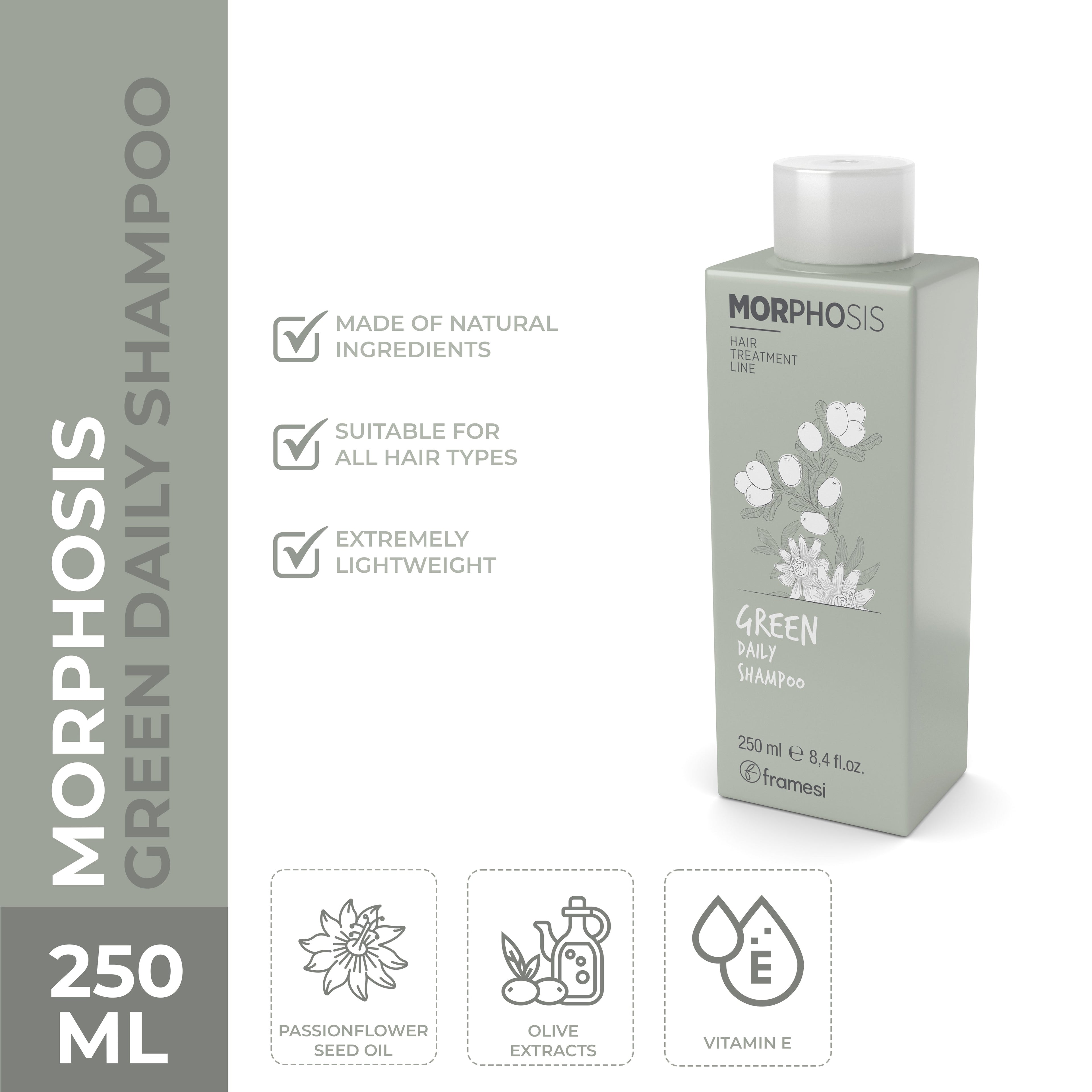 Framesi | Morphosis Green Daily Shampoo 250 ml | Best Price in Pakistan original skincare product Pakistan