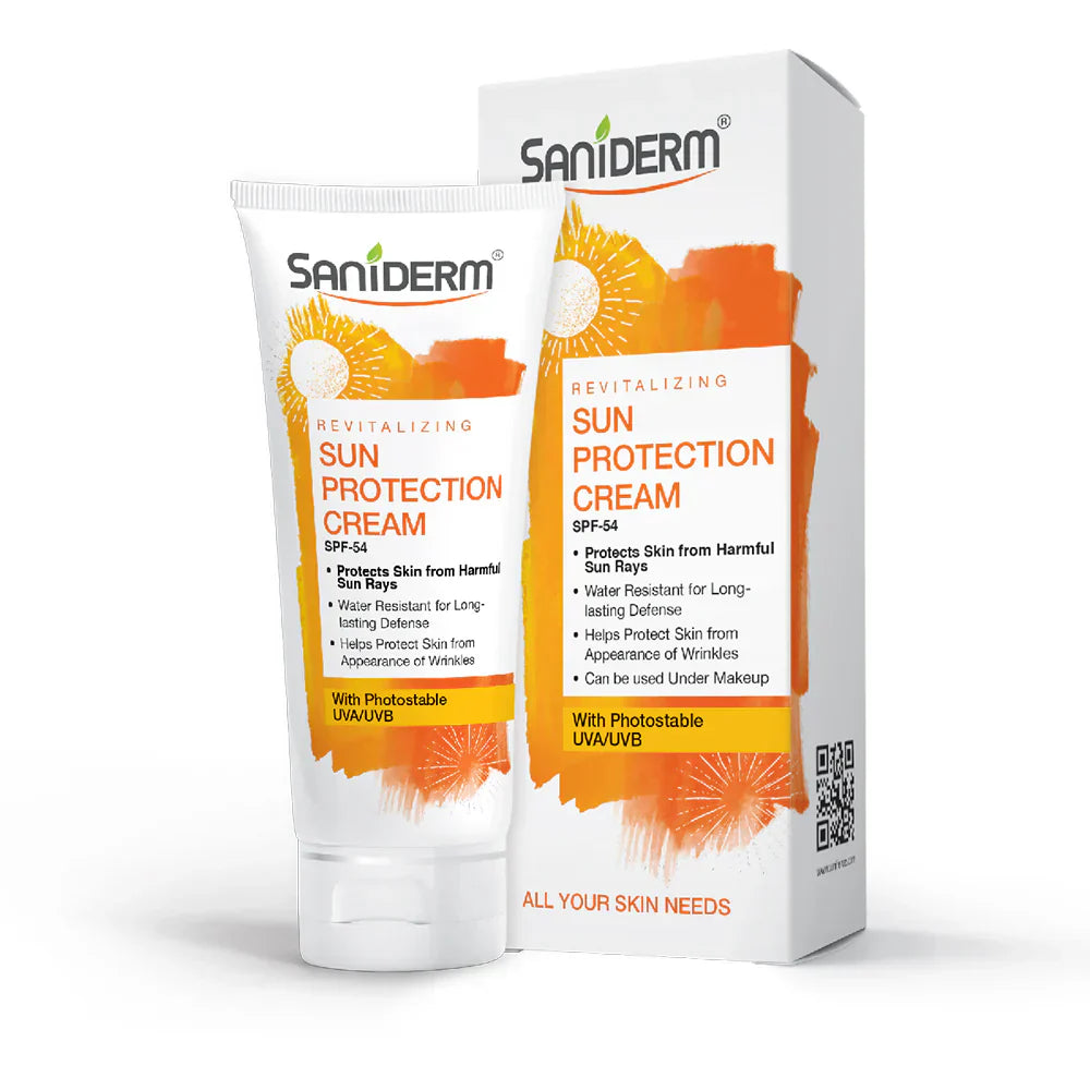 Saniderm Revitalizing Sun Protection Cream SPF 54 | Best Price in Pakistan original skincare product Pakistan
