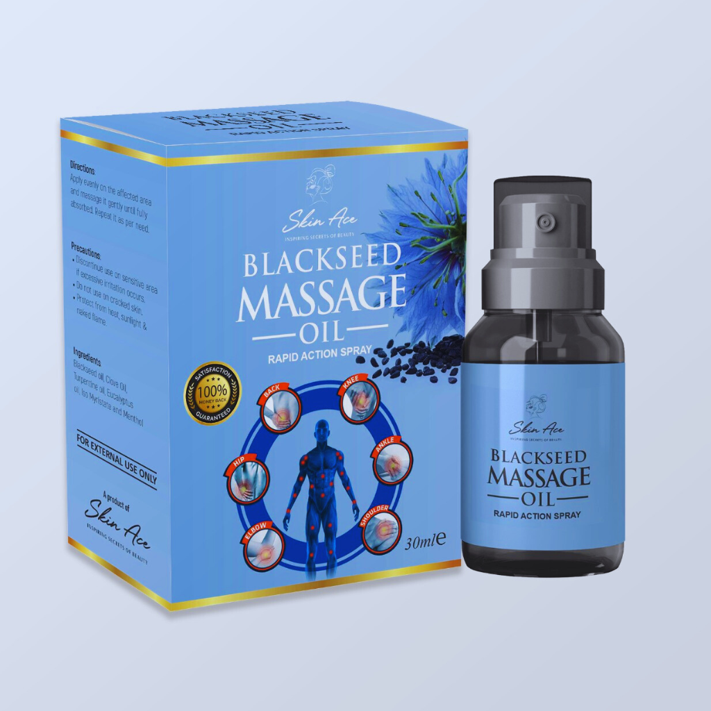 Skinace Black Seed Massage Oil | 30ml | Best Price in Pakistan original skincare product Pakistan مرکزی تصویر