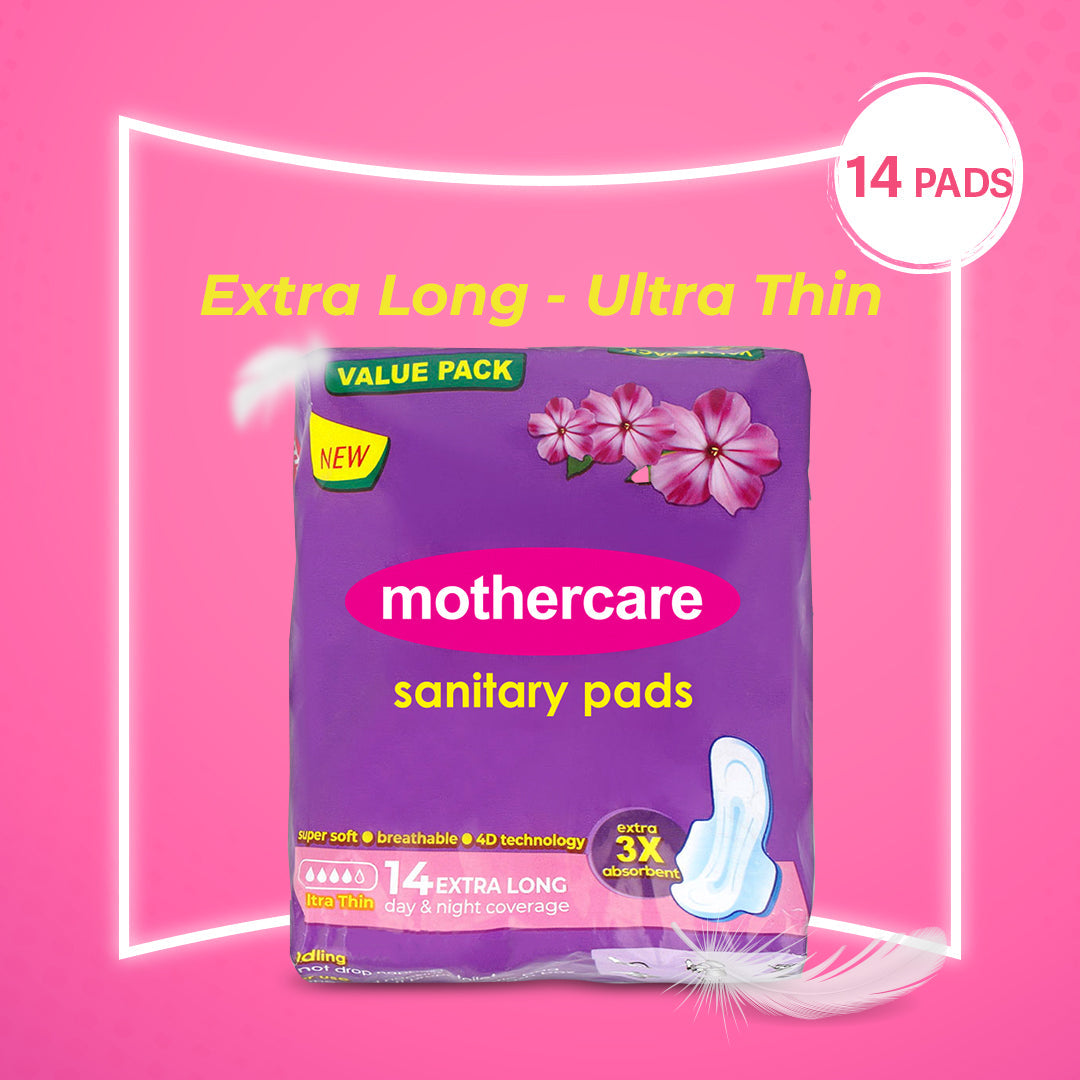 Mothercare | Mothercare- Ultra Thin 14 Extra long Sanitary Pad | Best Price in Pakistan original skincare product Pakistan