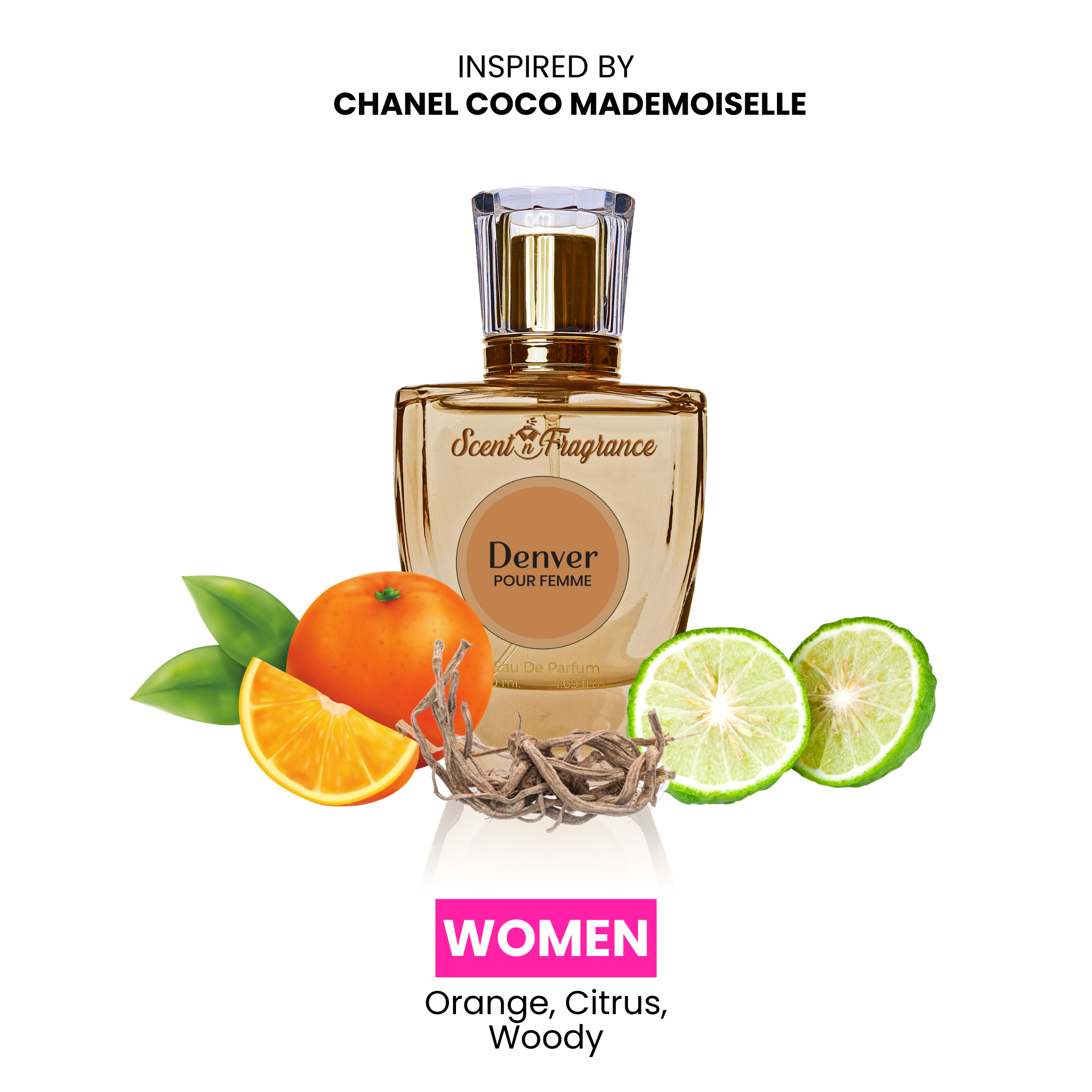 Denver Inspired By Chanel Coco Mademoiselle | Women | 50ml | Best Price in Pakistan original skincare product Pakistan مرکزی تصویر