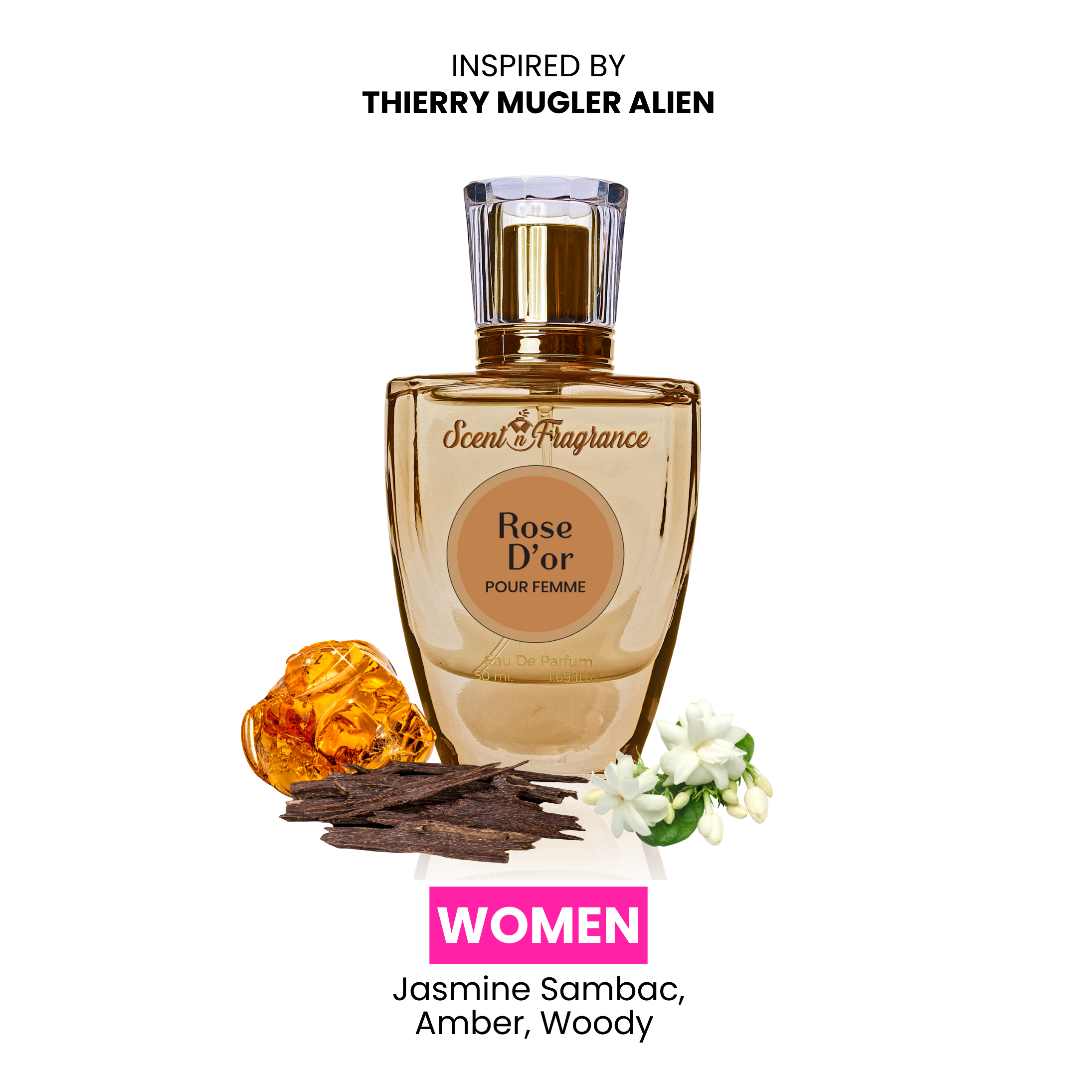 Rose d'or Inspired By Thierry Mugler Alien | Women | 50ml | Best Price in Pakistan original skincare product Pakistan
