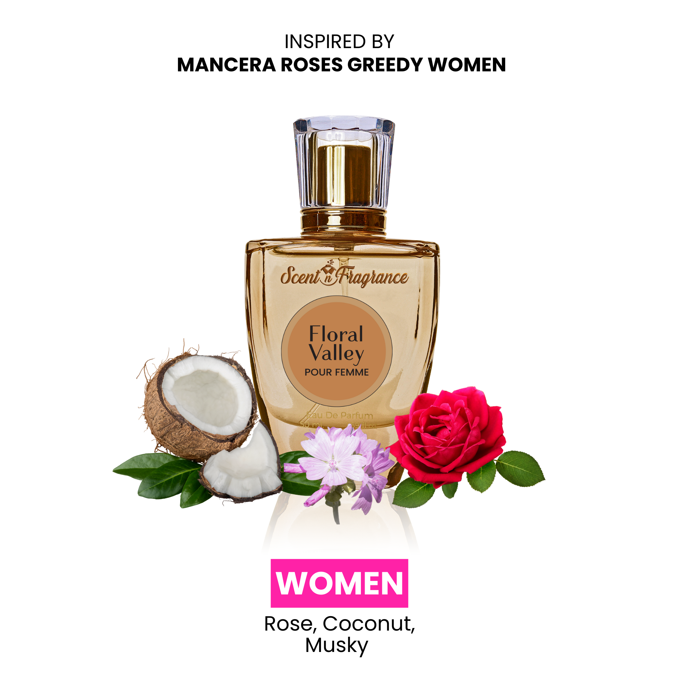 Floral Valley Inspired By Mancera Roses Greedy Women | Women | 50ml | Best Price in Pakistan original skincare product Pakistan