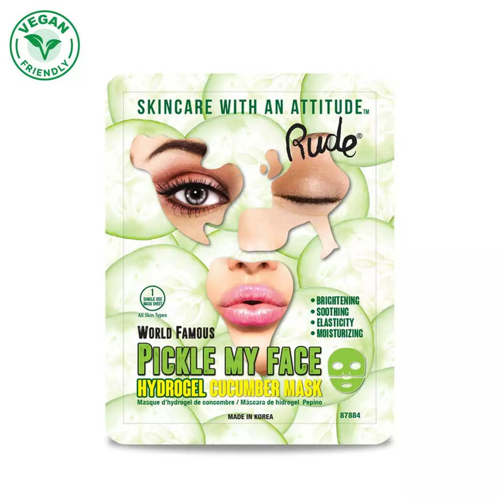 Rude Pickle My Face Hydrogel Cucumber Single Mask | Best Price in Pakistan original skincare product Pakistan