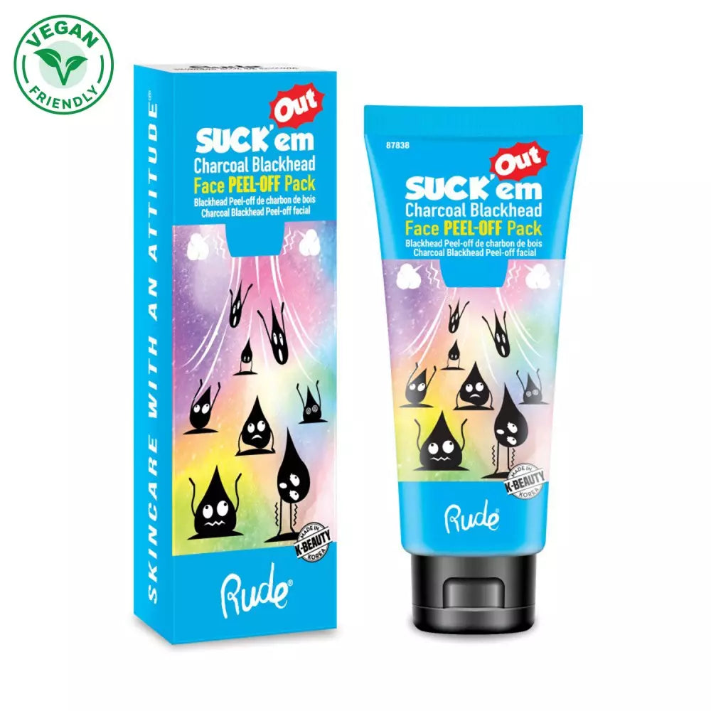 Rude Suck'em Out Charcoal Face Peel Off Pack | Best Price in Pakistan original skincare product Pakistan Main image