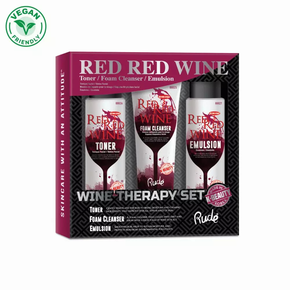 Rude Red Red Wine | Wine Therapy Set | Best Price in Pakistan original skincare product Pakistan