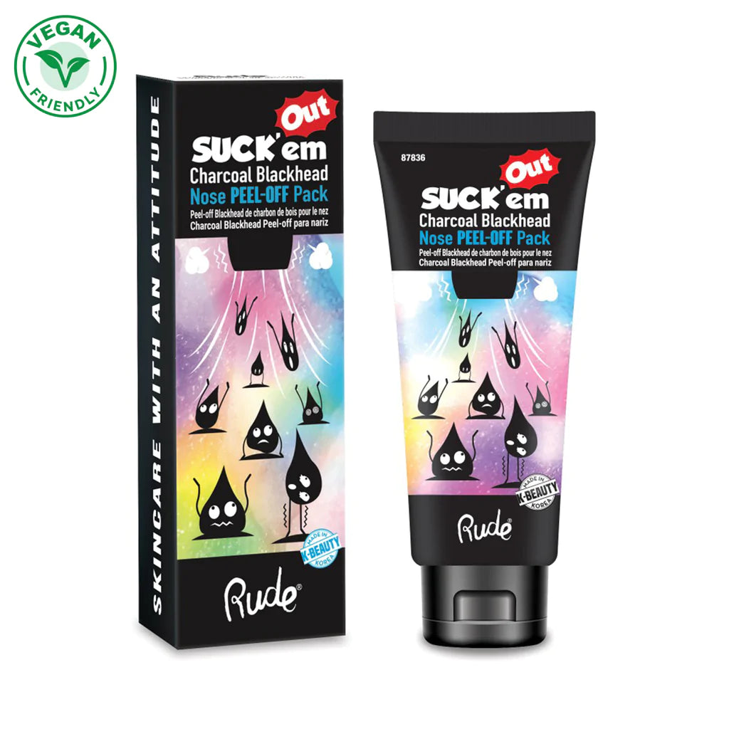 Rude | Suck'em Out Charcoal Blackhead Nose Pack | Best Price in Pakistan original skincare product Pakistan مرکزی تصویر