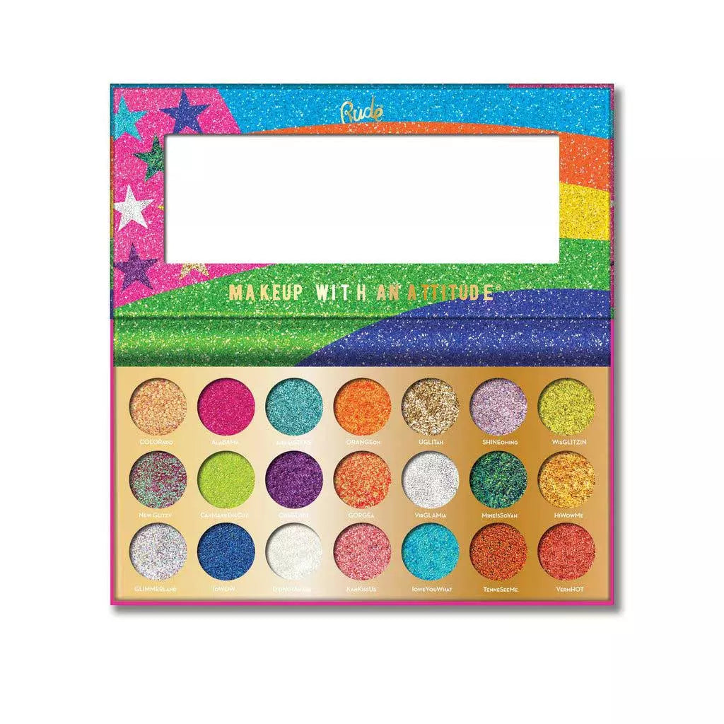 Rude United Shades of Glitter 21 Pressed Glitter Palette | Best Price in Pakistan original skincare product Pakistan Main image