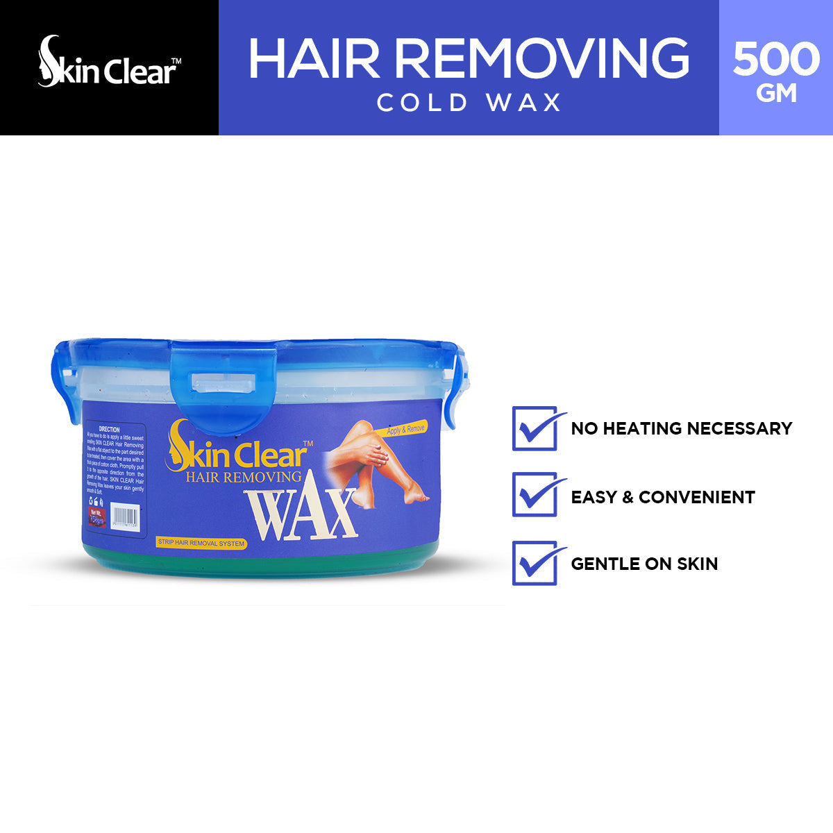 Skin Clear | Hair Removing Cold Wax | 500gm | Best Price in Pakistan original skincare product Pakistan