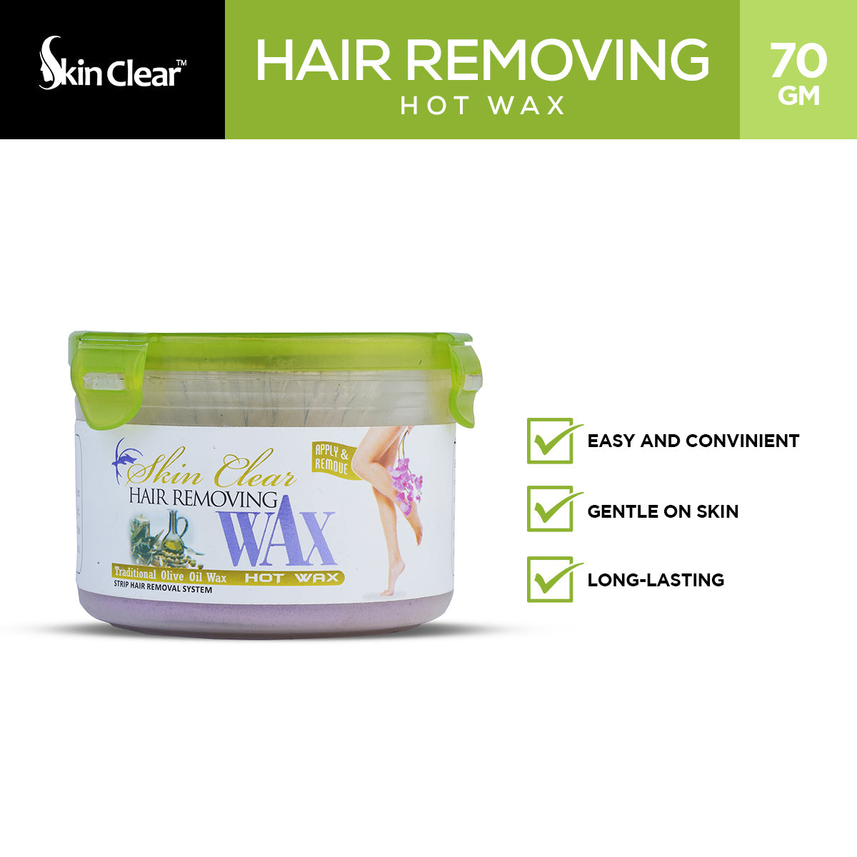 Skin Clear | Hair Removing Lemon Hot Wax | 70gm | Best Price in Pakistan original skincare product Pakistan