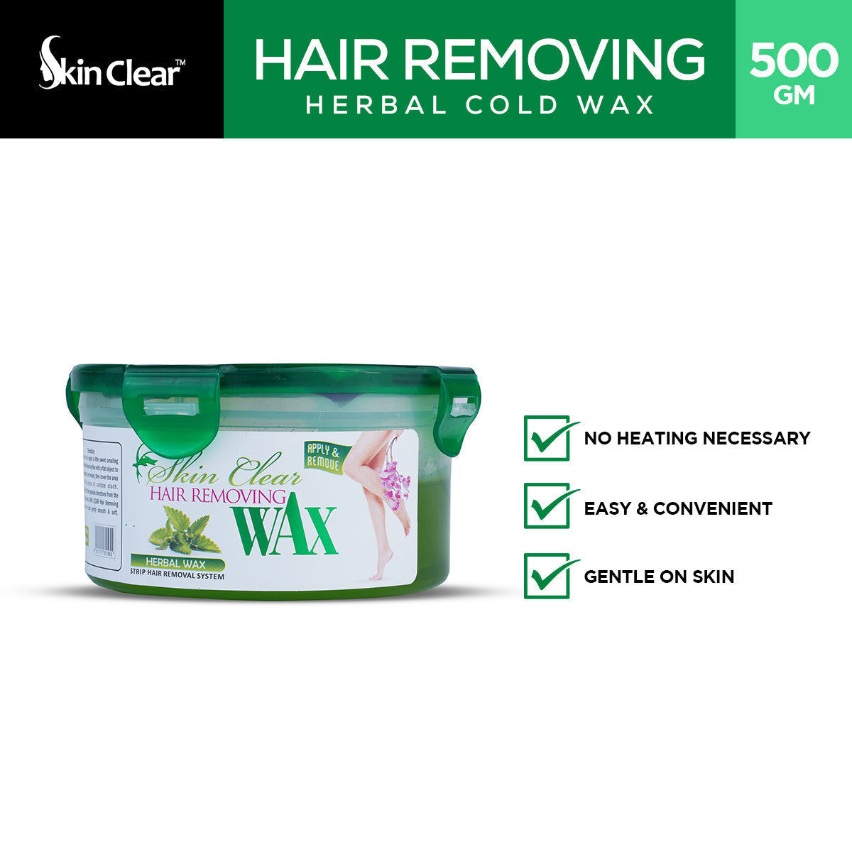Skin Clear | Hair Removing Herbal Cold Wax | 500gm | Best Price in Pakistan original skincare product Pakistan